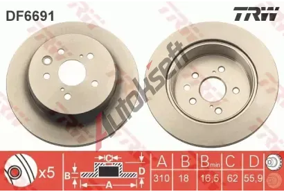 TRW Brzdov kotou - 310 mm TRW DF6691, DF6691
