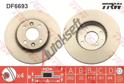 TRW Brzdov kotou - 262 mm TRW DF6693, DF6693