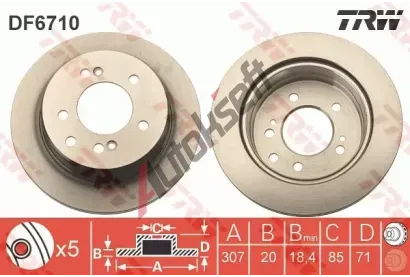 TRW Brzdov kotou - 307 mm TRW DF6710, DF6710