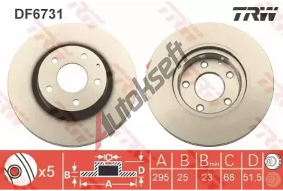 TRW Brzdov kotou - 295 mm TRW DF6731, DF6731