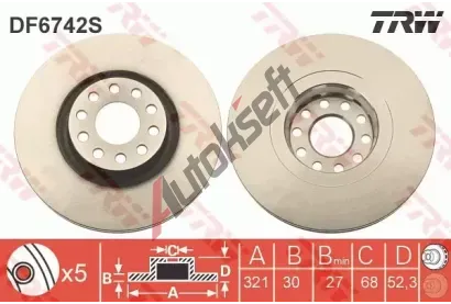 TRW Brzdov kotou - 321 mm TRW DF6742S, DF6742S