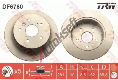 TRW Brzdov kotou - 281 mm TRW DF6760, DF6760