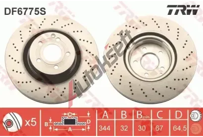 TRW Brzdov kotou - 344 mm TRW DF6775S, DF6775S