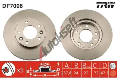 TRW Brzdov kotou - 274 mm TRW DF7008, DF7008