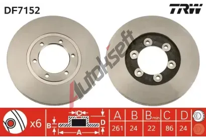 TRW Brzdov kotou - 261 mm TRW DF7152, DF7152