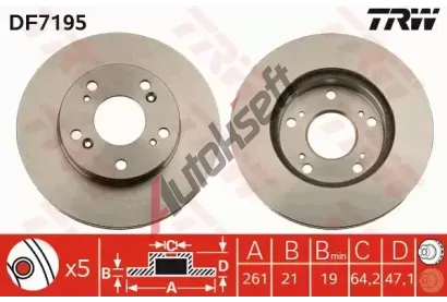 TRW Brzdov kotou - 262 mm TRW DF7195, DF7195