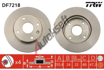 TRW Brzdov kotou - 256 mm TRW DF7218, DF7218