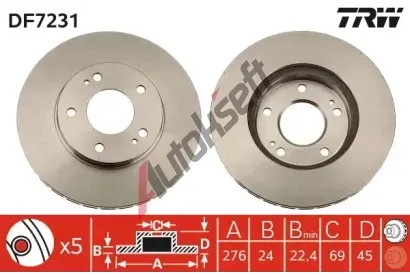 TRW Brzdov kotou - 276 mm TRW DF7231, DF7231