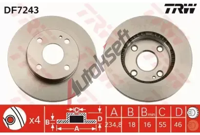 TRW Brzdov kotou - 235 mm TRW DF7243, DF7243