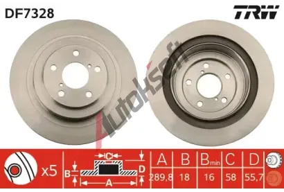 TRW Brzdov kotou - 290 mm TRW DF7328, DF7328