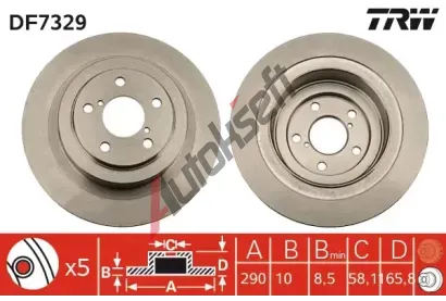 TRW Brzdov kotou - 290 mm TRW DF7329, DF7329