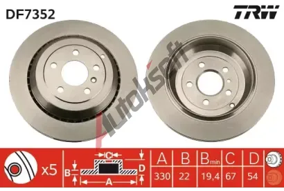 TRW Brzdov kotou - 330 mm TRW DF7352, DF7352