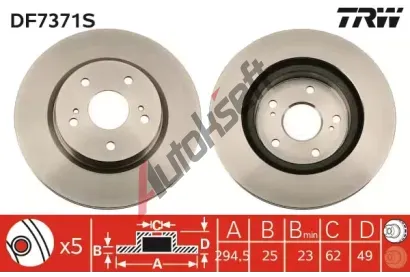 TRW Brzdov kotou - 294 mm TRW DF7371S, DF7371S