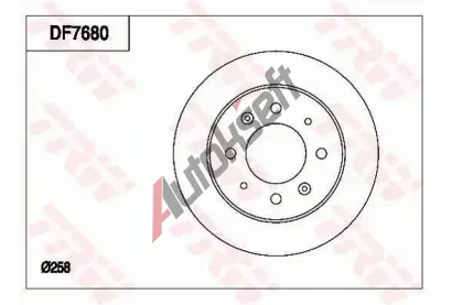 TRW Brzdov kotou - 258 mm TRW DF7680, DF7680