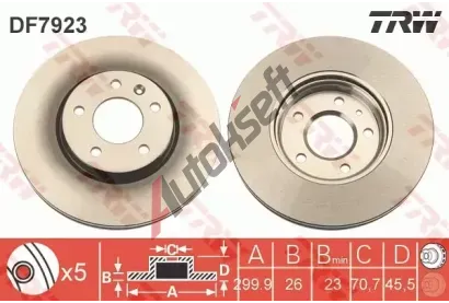 TRW Brzdov kotou - 300 mm TRW DF7923, DF7923