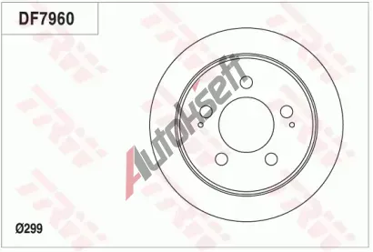 TRW Brzdov kotou - 299 mm TRW DF7960, DF7960