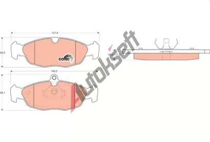 TRW Sada brzdovch destiek COTEC TRW GDB1040, GDB1040