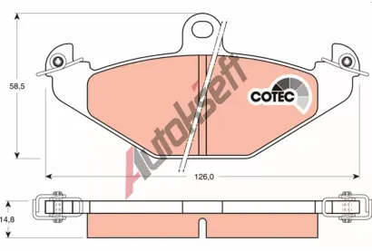 TRW Sada brzdovch destiek COTEC TRW GDB1041, GDB1041