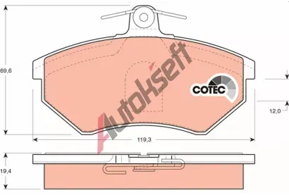 TRW Sada brzdovch destiek COTEC TRW GDB1044, GDB1044