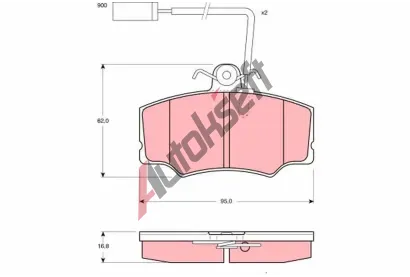 TRW Sada brzdových destiček - kotoučová brzda TRW GDB1045, GDB1045 TRW Sada brzdových destiček - kotoučová brzda TRW GDB1045, GDB1045