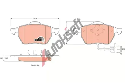 TRW Sada brzdovch destiek COTEC TRW GDB1049, GDB1049