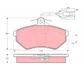 TRW Sada brzdovch destiek - kotouov brzda ‐ TRW GDB1057