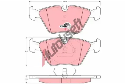 TRW Sada brzdovch destiek COTEC TRW GDB1064, GDB1064