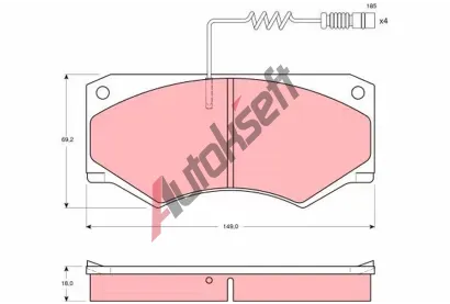 TRW Sada brzdovch destiek - kotouov brzda TRW GDB1067, GDB1067