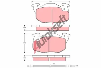 TRW Sada brzdov�ch desti�ek - kotou�ov� brzda TRW GDB1079, GDB1079
