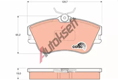 TRW Sada brzdovch destiek COTEC TRW GDB1092, GDB1092