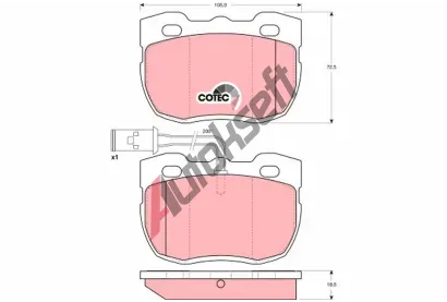 TRW Sada brzdovch destiek COTEC TRW GDB1093, GDB1093