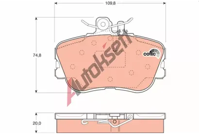 TRW Sada brzdovch destiek COTEC TRW GDB1094, GDB1094
