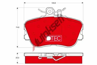 TRW Sada brzdovch destiek DTEC COTEC TRW GDB1094DTE, GDB1094DTE