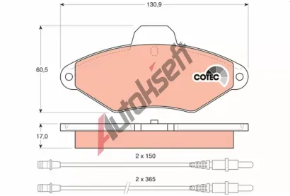 TRW Sada brzdovch destiek COTEC TRW GDB1101, GDB1101