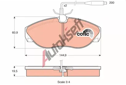 TRW Sada brzdovch destiek COTEC TRW GDB1105, GDB1105
