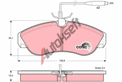 TRW Sada brzdovch destiek COTEC TRW GDB1106, GDB1106