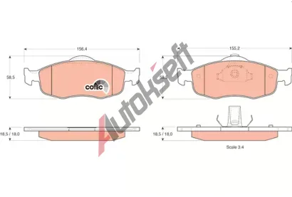 TRW Sada brzdovch destiek COTEC TRW GDB1107, GDB1107