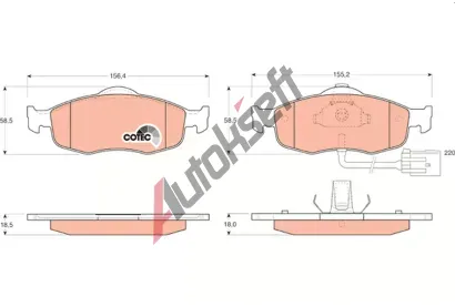 TRW Sada brzdovch destiek COTEC TRW GDB1108, GDB1108