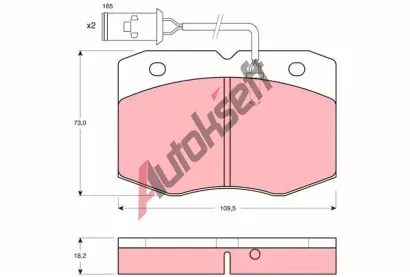 TRW Sada brzdovch destiek - kotouov brzda TRW GDB1111, GDB1111