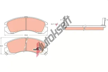 TRW Sada brzdovch destiek COTEC TRW GDB1126, GDB1126