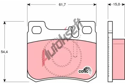 TRW Sada brzdových destiček COTEC TRW GDB1130, GDB1130 TRW Sada brzdových destiček COTEC TRW GDB1130, GDB1130