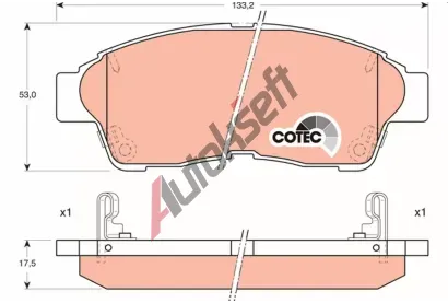 TRW Sada brzdovch destiek COTEC TRW GDB1143, GDB1143