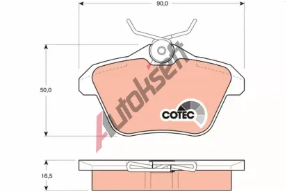 TRW Sada brzdovch destiek COTEC TRW GDB1147, GDB1147