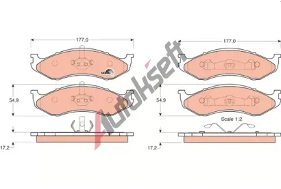 TRW Sada brzdovch destiek COTEC TRW GDB1153, GDB1153