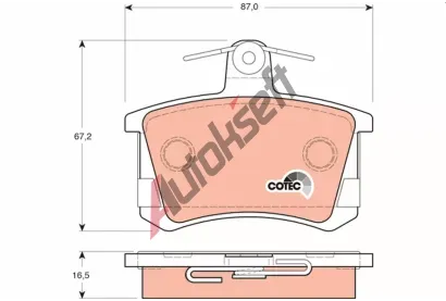 TRW Sada brzdovch destiek COTEC TRW GDB1163, GDB1163