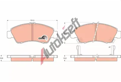 TRW Sada brzdovch destiek COTEC TRW GDB1164, GDB1164