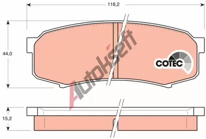 TRW Sada brzdovch destiek COTEC TRW GDB1182, GDB1182