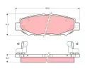 TRW Sada brzdovch destiek - kotouov brzda ‐ TRW GDB1185