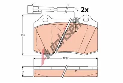 TRW Sada brzdov�ch desti�ek - kotou�ov� brzda TRW GDB1191, GDB1191