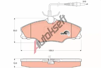 TRW Sada brzdov�ch desti�ek COTEC TRW GDB1193, GDB1193